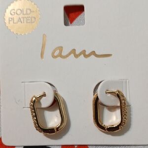 I AM GOLD PLATED EARRINGS